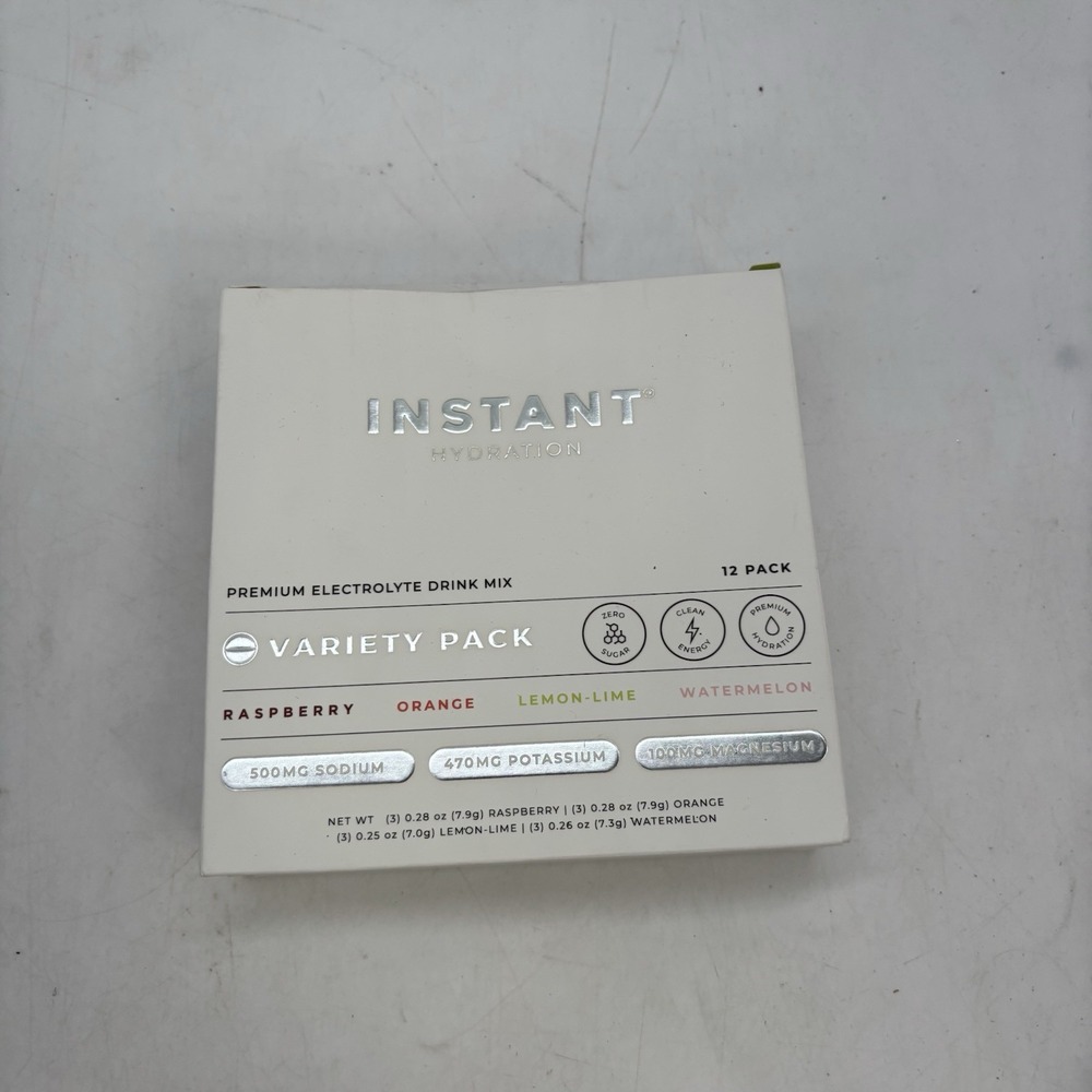 Instant Hydration Electrolyte Drink Mix Variety Pack 12ct Zero Sugar NEW SEALED